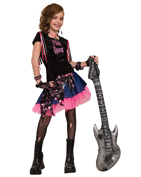 Pink Rock Girl Costume for Girls - Click Image to Close