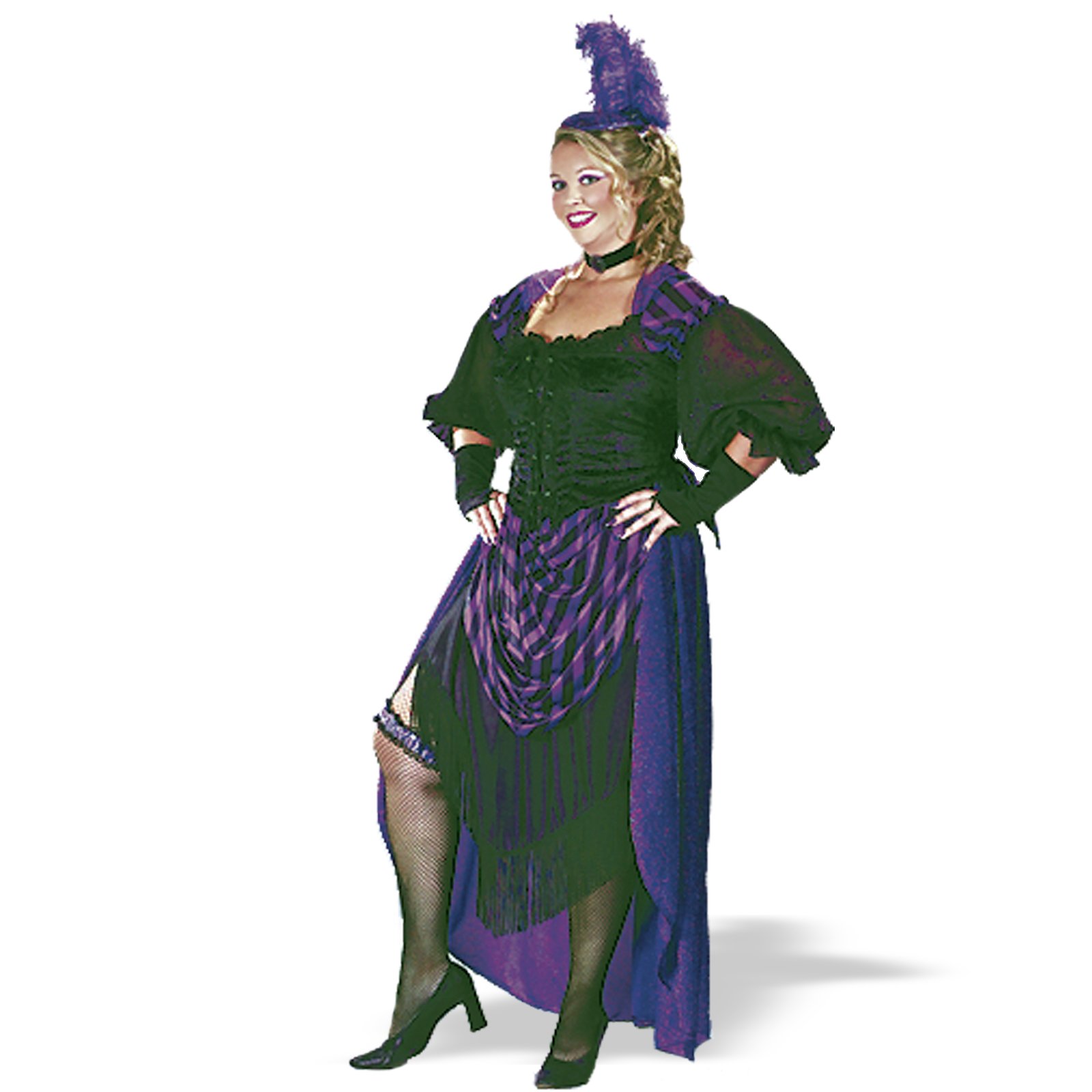 Lady Maverick Plus Adult Costume - Click Image to Close