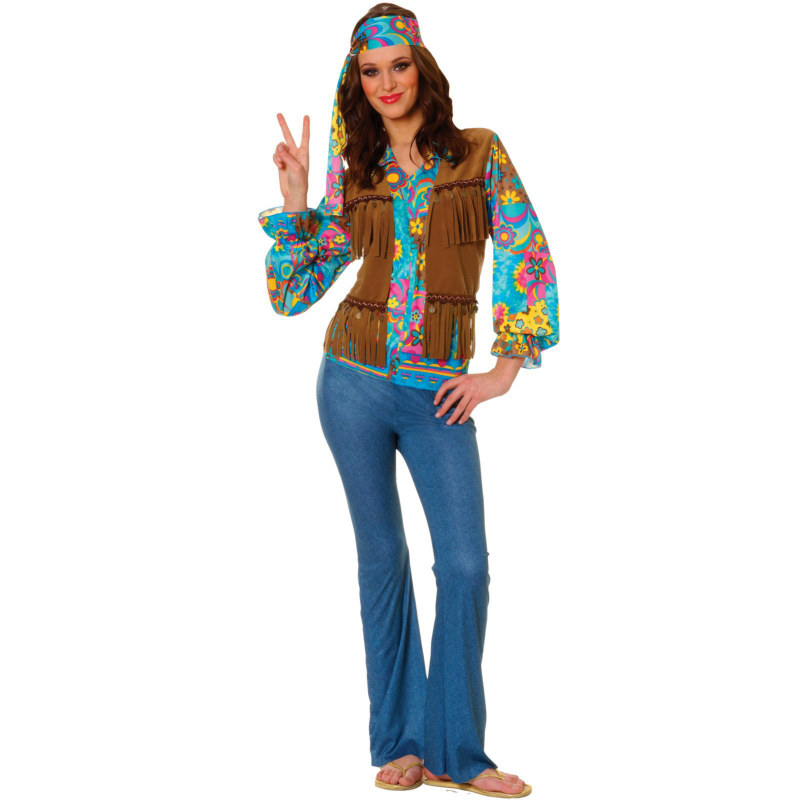 Hippie Female Adult Costume - Click Image to Close