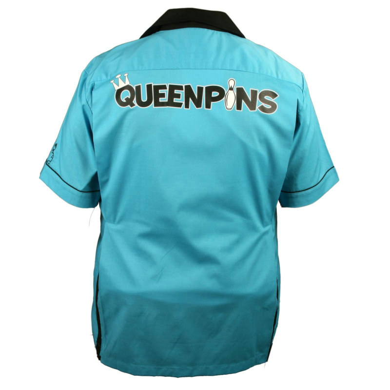 Queen Pin Classic Style Bowling Shirt Adult Costume - Click Image to Close