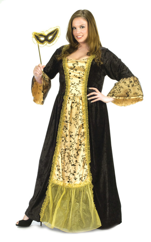 Masquerade Queen Adult Plus Costume - Click Image to Close