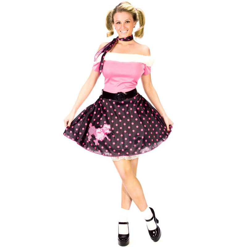 50's Poodle Dress Adult Costume - Click Image to Close