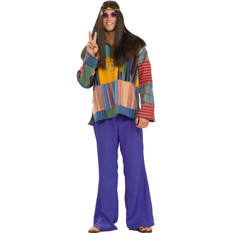 Blue Bell Bottom Pants Adult Costume - Click Image to Close