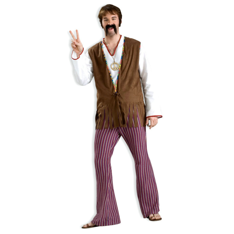 Striped Bell Bottom Pants Adult Costume - Click Image to Close