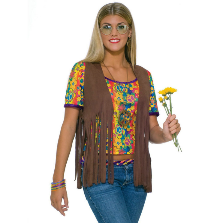 Hippie Vest Adult Costume - Click Image to Close
