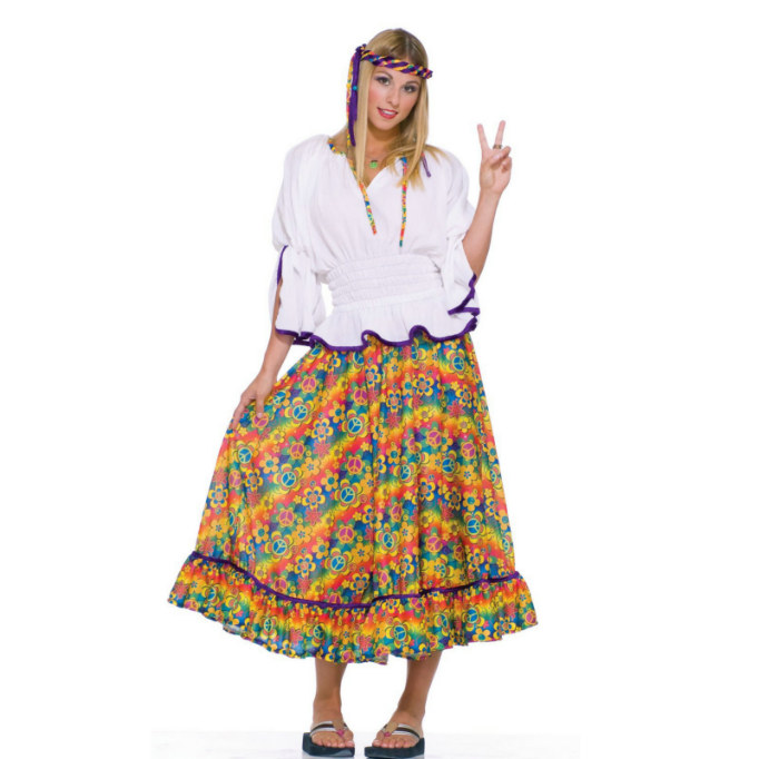 Woodstock Girl Adult Costume - Click Image to Close