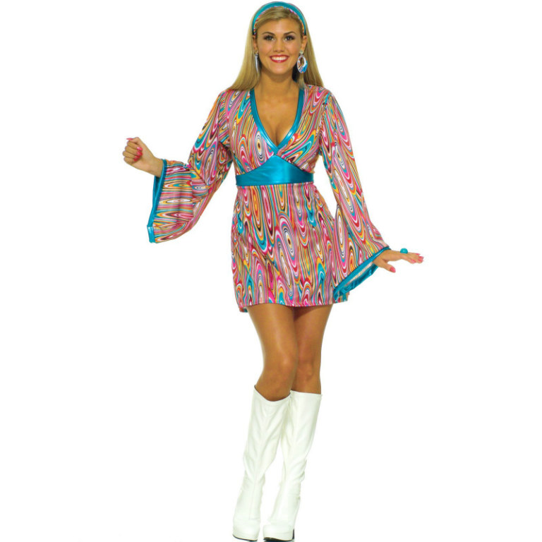 Wild Swirl Dress Adult Costume - Click Image to Close