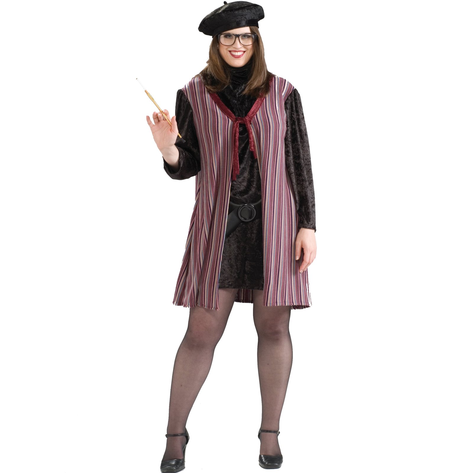 Beatnik Chic Adult Plus Costume - Click Image to Close