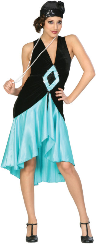 Puttin' on the Ritz - Teal Adult Costume - Click Image to Close