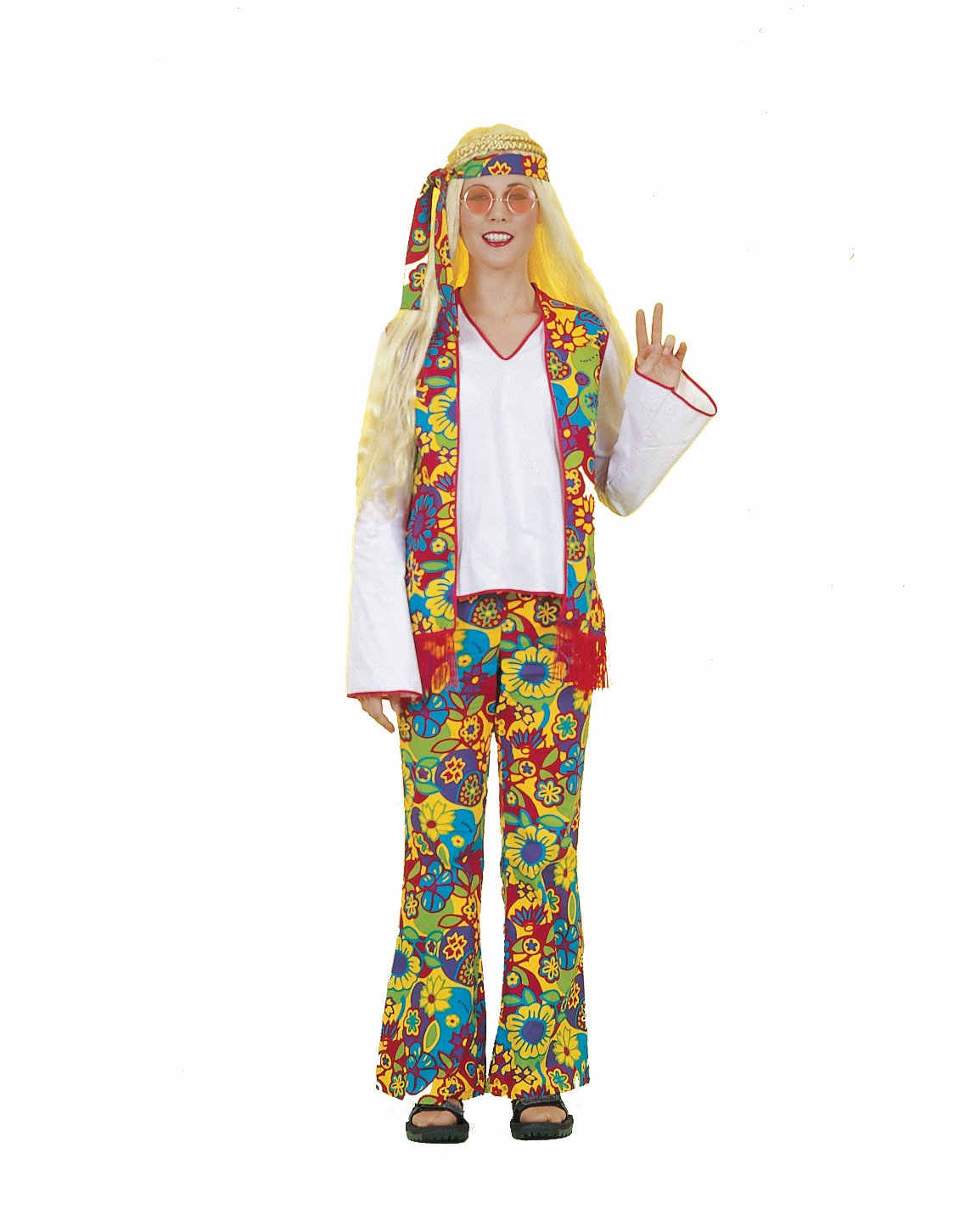 Hippie Woman Plus Adult Costume - Click Image to Close