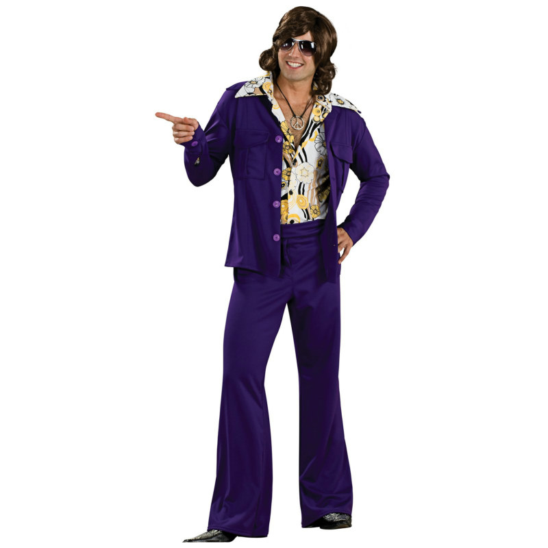 Leisure Suit Deluxe (Purple) Adult Costume - Click Image to Close