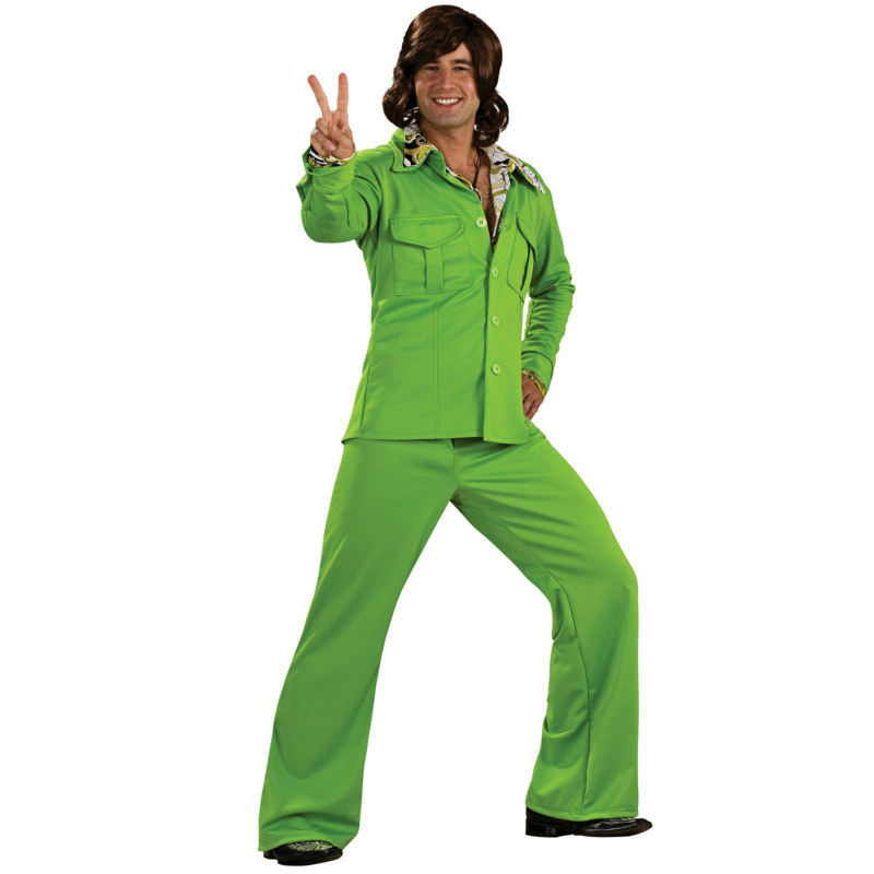 Leisure Suit Deluxe (Lime) Adult Costume - Click Image to Close