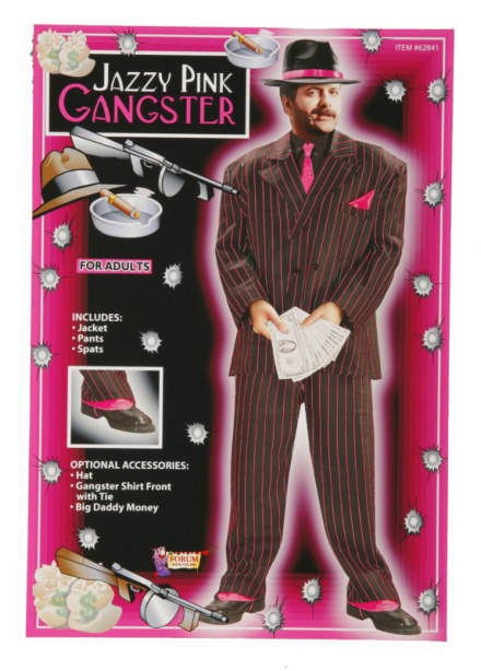 Jazzy Pink Gangster Suit Adult Costume - Click Image to Close