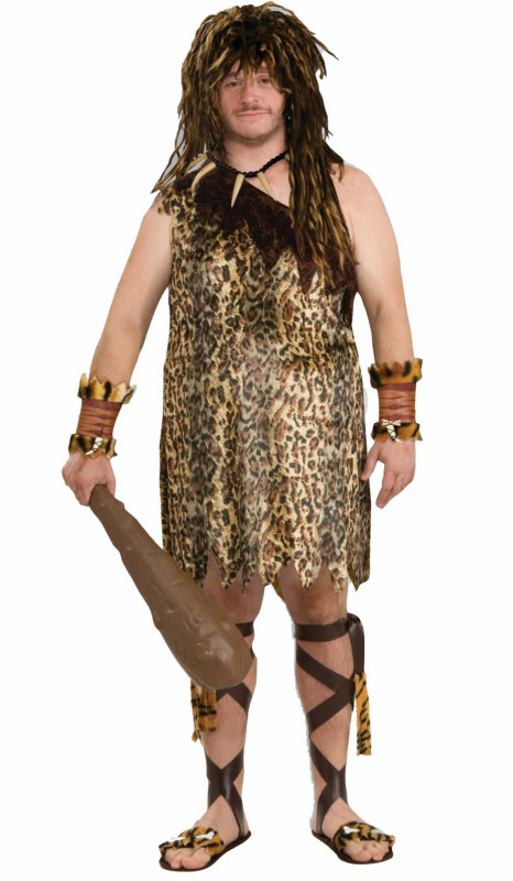 Macho Caveman Adult Plus Costume - Click Image to Close