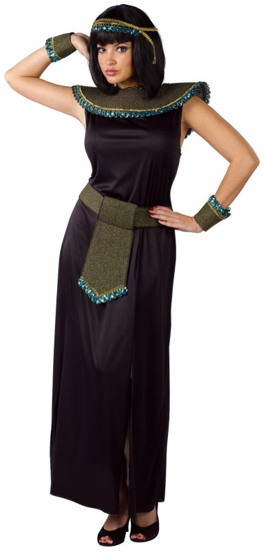 Black/Gold Cleopatra Adult Costume - Click Image to Close