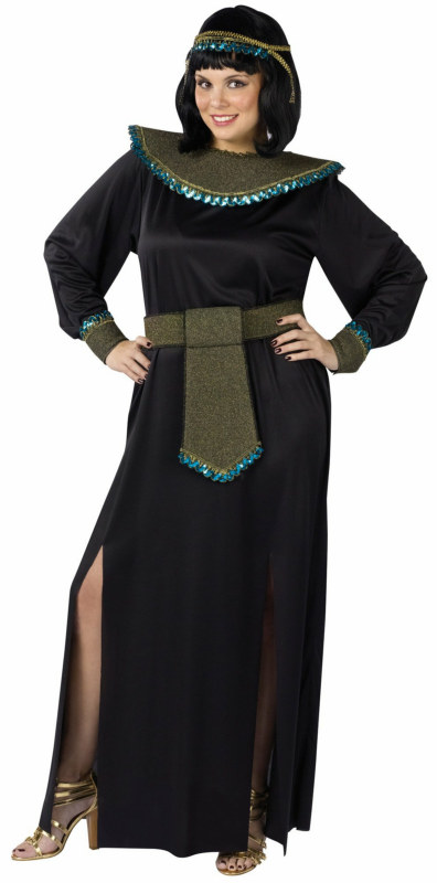Black/Gold Cleopatra Adult Plus Costume - Click Image to Close