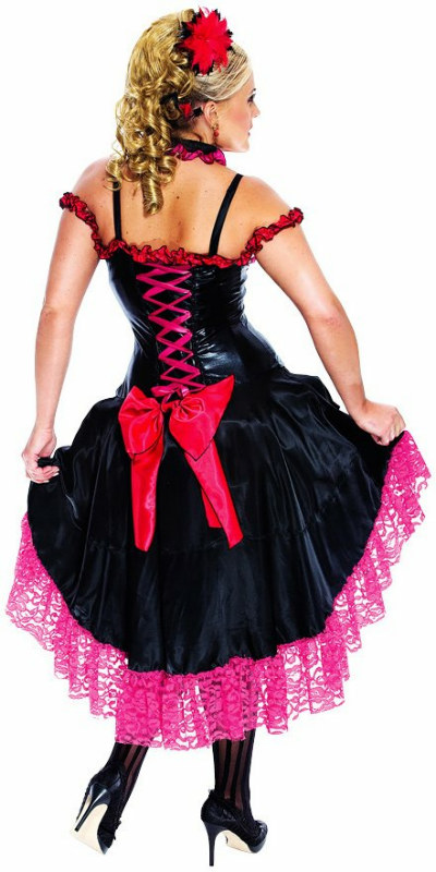 Madame Can Can Adult Plus Moulin Rouge Costume - Click Image to Close