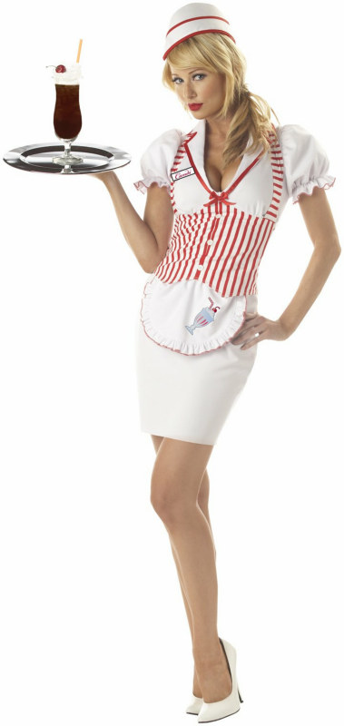 Soda Shop Sweetie Adult Costume - Click Image to Close