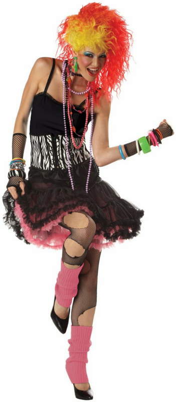 80's Party Girl Adult Costume - Click Image to Close