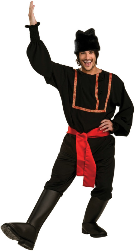 Black Russian Male Adult Costume - Click Image to Close