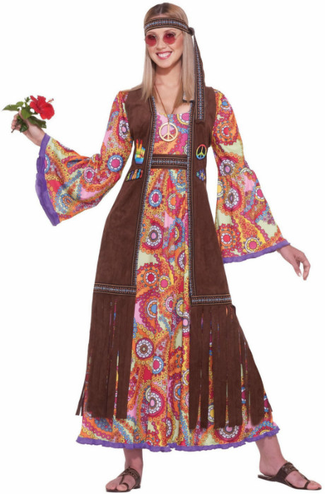 Hippie Love Child Adult Costume - Click Image to Close