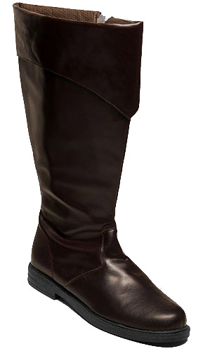 Tall Brown Costume Boots - Click Image to Close