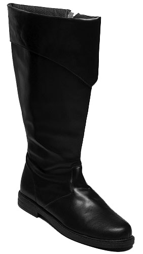 Tall Black Costume Boots - Click Image to Close
