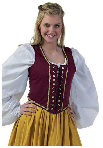 Burgundy Lock Lace Bodice - Click Image to Close