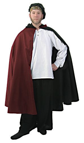 Burgundy Renaissance Cloak