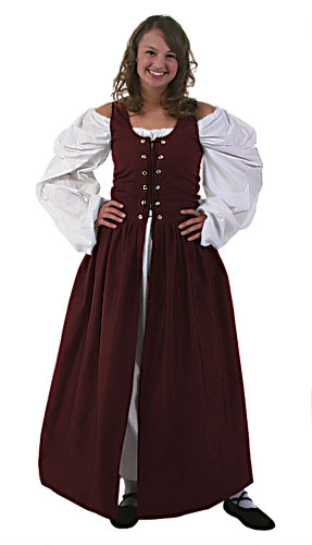 Burgundy Irish Renaissance Dress