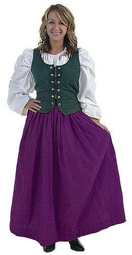 Eggplant Peasant Skirt - Click Image to Close