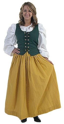 Gold Peasant Skirt - Click Image to Close