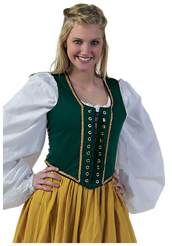 Green Lock Lace Bodice - Click Image to Close