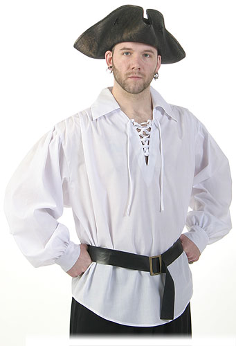 Pirate Shirt - White - Click Image to Close