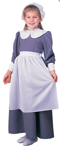 Pilgrim Girl Costume - Click Image to Close