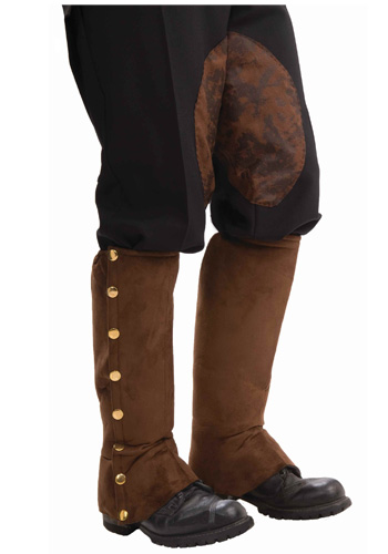 Steampunk Suede Shoe Spats - Click Image to Close