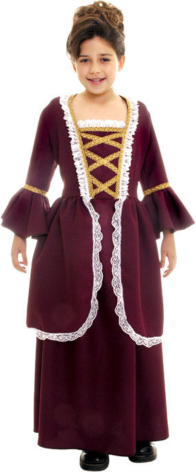 Colonial Girl Child Costume - Click Image to Close