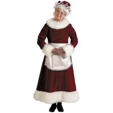 Mrs. Claus Dress Adult Plus Costume - Click Image to Close