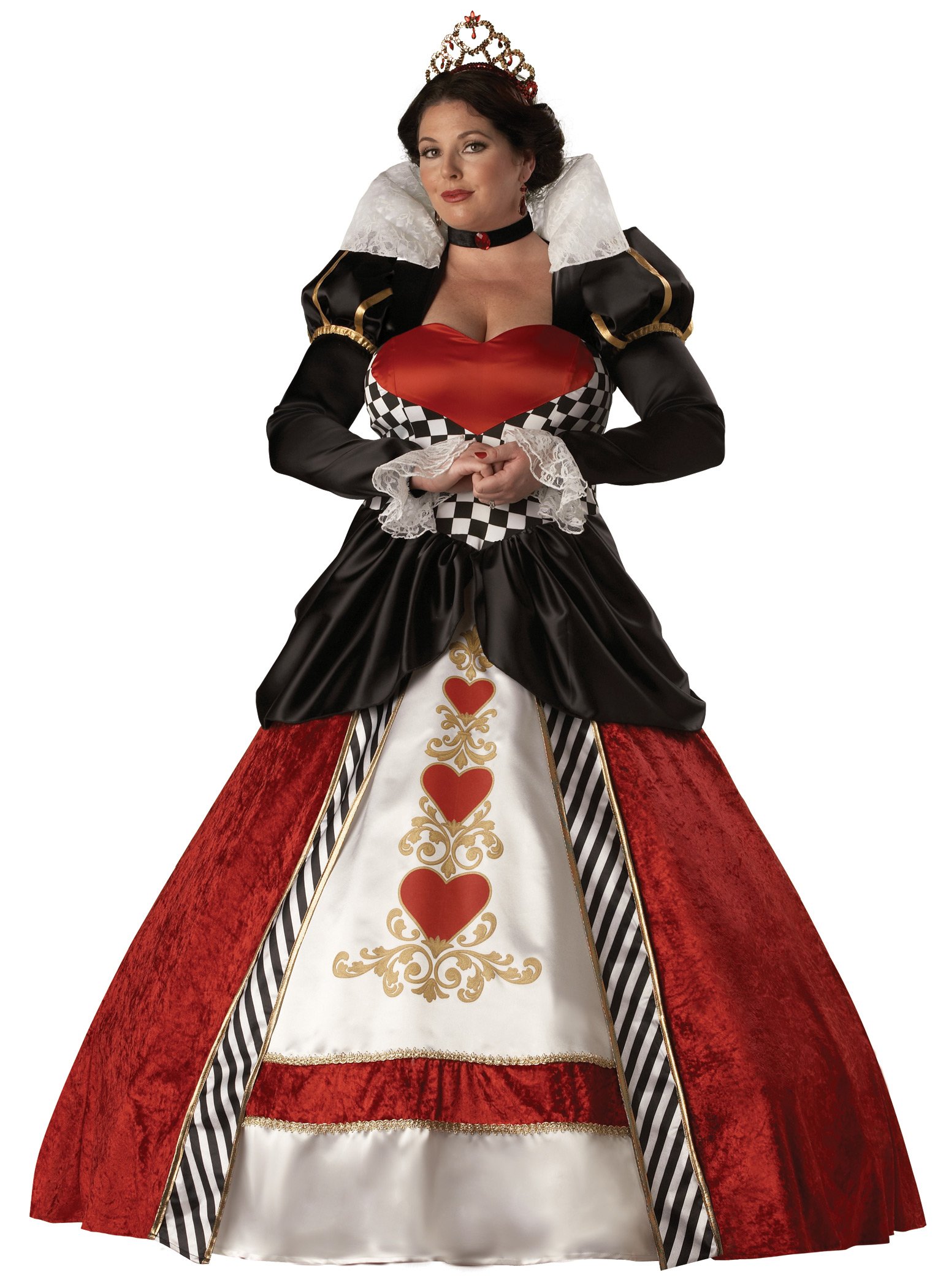Queen of Hearts Elite Collection Adult Plus Costume - Click Image to Close