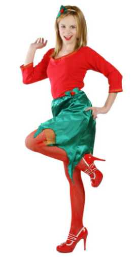 Happy Holly Days Dress Adult - Winter Holiday Classics Costume
