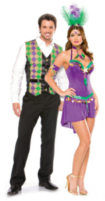 Mardi Gras Man Adult Costume - Click Image to Close