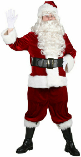 Velvet Complete Santa Costume - Adult