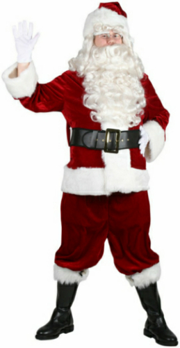 Velvet Complete Santa Costume - Adult - Click Image to Close