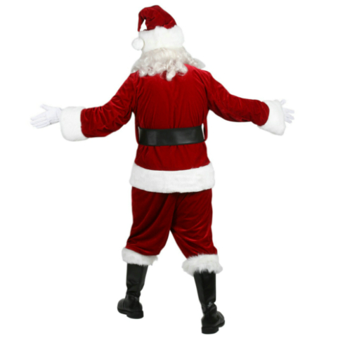 Velvet Complete Santa Costume - Adult - Click Image to Close