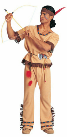 Indian Warrior Adult Standard Costume - Click Image to Close