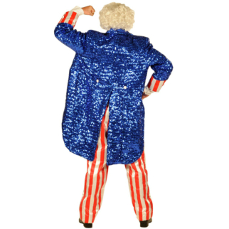 Uncle Sam Sequin Large Deluxe Adult Costume - Click Image to Close