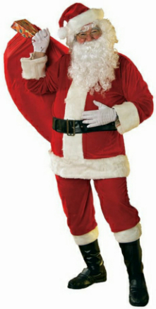 Soft Velour Santa Suit Adult Costume