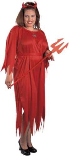 Sultry Devil Adult Plus Costume - Click Image to Close