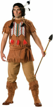 Indian Brave Plus Adult Costume - Click Image to Close