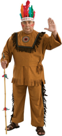 Native American Warrior Plus Adult Costume